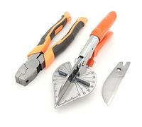 Cortatubos, Cortador de ductos de alambre de espermetón Mitre Mitre de 45-120 grados, PVC PE Tijera de plástico de tijera de tijera de tijera de corte Herramienta de plomería(1 Set)