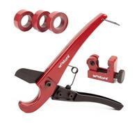 Cortatubos de PVC para plástico 0-31 mm, cortatubos para mangueras y tuberías de plástico PEX PVC PPR, cortatubos de cobre mini 3-22 mm para aluminio, tubo de cobre, 3 cintas de sellado PTFE