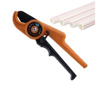 Cortatubos de PVC Tijeras ergonómicas y eficientes para Tubos de PVC | Máquina de Tubo con Trinquete Resistente Para fontanería, riego, HVAC, electricidad, escape, profesional y