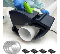 Cortatubos de tubos, máquina de corte eléctrica automática para tubos de plástico y metal, fijación de riel de precisión, velocidad y diámetro ajustables