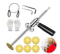 Cortatubos Interior para Tubos de PVC, Kit de Herramientas de Corte para PVC con Calibrador de Profundidad Ajustable, Set de Cortatubos de PVC con 5 Discos de Corte, Cortador Interior para Tubos de PV