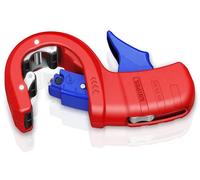 KNIPEX DP50 Cortatubos para tubos de desagüe de plástico de pared fina en blister recubiertos de plástico 202 mm, 90 23 01 BK