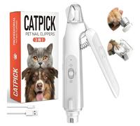 Cortaúñas 2 en 1 para perros y gatos con luz, recortadora y amoladora de garras para mascotas tipo C