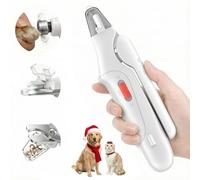 Cortaúñas 2 en 1 para perros y gatos, cortaúñas para perros grandes, medianos y pequeños, gatos, recortador de garras con sensor rápido y protector de seguridad, recargable por USB, con receptor y 2