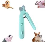 Cortaúñas 2 en 1 y amoladora con luz, recortadora de uñas de perro con luz y protector, cortaúñas eléctrico para amoladoras D-og N-ail recargable, para todo tipo de cuerpo