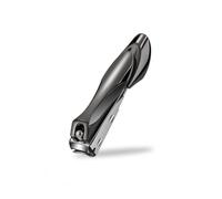 Cortaúñas antisalpicaduras de acero inoxidable, cortador de uñas para uñas de los pies, limpiador de uñas, manicura, cuidado personal, herramientas de corte, negro plano, M
