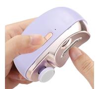 Cortaúñas automático con luz, seguro y sin complicaciones con almacenamiento de desechos, cortaúñas para niños y personas mayores para el hogar, coche, avión, metro, hotel, escuela Flavas