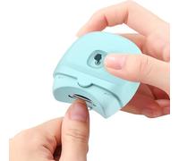 Cortaúñas automático, cortaúñas eléctrico para bebés con luz, cortaúñas recargable con recogedor, lima de uñas eléctrica para bebés, niños, personas mayores, cuidadores, fácil de usar (azul)