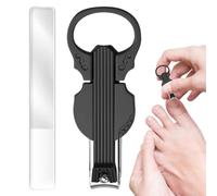 Cortaúñas - Cortaúñas con lupa - 2 en 1 abrebotellas con forma de violín tijeras de uñas para el hogar, manicura, viajes, personas mayores, uso diario, niños
