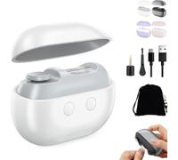Cortaúñas, cortaúñas eléctrico, recortador de uñas, para bebés, para ancianos, 2 en 1, luz LED, recargable, carga USB, bajo ruido, almacenamiento de uñas, portátil, compacto, automático, silencioso