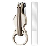 Cortaúñas - Cortaúñas para hombres con lupa, abrebotellas 2 en 1, forma de violín, tijeras de uñas para niños, mayores, viajes, manicura y