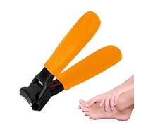 Cortaúñas, cortaúñas resistente con mango largo y recipiente - Herramienta de de acero para cuidado de uñas, pies, hombres, mujeres, adultos mayores