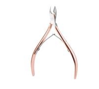 Cortauñas de acero inoxidable arcoíris, tijeras para cutículas, alicates de manicura, herramientas recortadoras, oro rosa, BH01