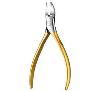 Cortaúñas de acero inoxidable con forma de pico de águila, con resorte incorporado, herramienta de pedicura para manos y pies, color dorado.