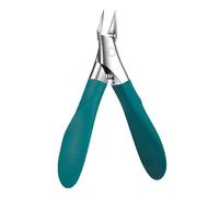 Cortaúñas de acero inoxidable con mango largo, apto para uñas gruesas, fácil agarre, color verde, 9,5 cm
