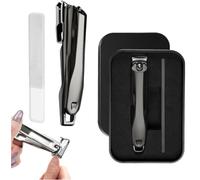 Cortauñas de acero inoxidable con rotación de 360 grados, cortauñas ergonómico de mango largo para las uñas de las manos y los pies, ideal para personas mayores y para uñas gruesas，Grigio