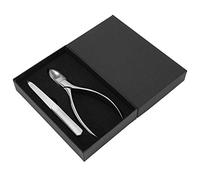 Cortaúñas de acero inoxidable, cortador profesional, herramienta de manicura para pedicura para uñas duras y gruesas con lima de uñas, plateado, 5,12 x 2,76 pulgadas