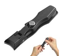 Cortaúñas de acero inoxidable | Cortaúñas de mandíbula ancha: cortaúñas autorecolectoras para personas mayores, cortaúñas para hombres, diseño ergonómico para uñas duras