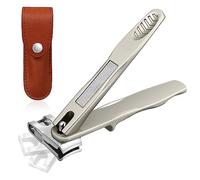 Cortaúñas de acero inoxidable giratorio de 360 grados, cuchilla afilada, cortaúñas de los pies con mango largo, fácil agarre, uñas autopedicura sin esfuerzo