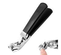 Cortaúñas de acero inoxidable para manicura, para uñas de los pies con apertura ancha y forma curva, para mujeres, hombres mayores, uñas encarnadas, cutículas y pedicura