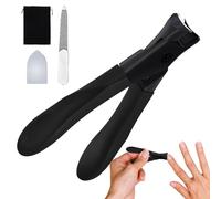 Cortaúñas de acero inoxidable - Tijeras de manicura con | Cortaúñas de dedos de los pies con mandíbulas anchas para uñas gruesas y encarnadas, cortaúñas para personas mayores con gran apertura