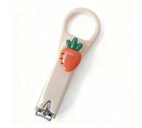 Cortaúñas de alta calidad, lindo juego de cuidado de uñas, recortador de uñas sólido, cortaúñas para niñas, regalo para niños, zanahoria-blanco