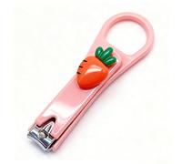 Cortaúñas de alta calidad, lindo juego de cuidado de uñas, recortador de uñas sólido, cortaúñas para niñas, regalo para niños, zanahoria-rosa