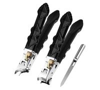 Cortauñas de borde recto - Cortaúñas de acero inoxidable con borde afilado - Cortaúñas portátil con gran apertura para viajes ancianos hombres mujeres