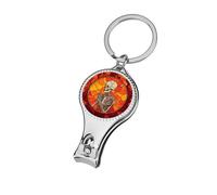 Cortaúñas de cristal con diseño de esqueleto rezando, cortaúñas para los pies, cortador profesional de uñas, cortador de cutículas para mujeres y hombres