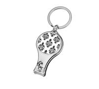 Cortaúñas de flores en blanco y negro con patrón floral, cortaúñas para los pies, cortador profesional de uñas, cortador de cutículas para mujeres y hombres
