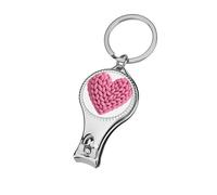 Cortaúñas de hilo grueso en forma de corazón rosa, cortaúñas para los pies, cortador profesional de uñas, cortador de cutículas para mujeres y hombres