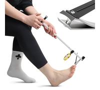 Cortaúñas de mango largo con apertura de mandíbula ancha, flexión libre, para uñas gruesas, para personas mayores, sobrepeso, discapacitados con artritis, herramientas auxiliares de pedicura de fácil