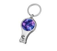 Cortaúñas de teñido anudado azul y morado abstracto, cortaúñas profesional, cortador de cutículas para mujeres y hombres