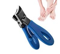 Cortaúñas de uñas de los dedos de los pies - Cortaúñas inclinadas, cortaúñas curvas, cortaúñas de acero afilado grueso y oblicuo con función antisalpicaduras, gran apertura más gruesa