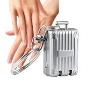 Cortaúñas de viaje - Llavero en forma de maleta de acero inoxidable | Herramienta portátil para cortar las uñas de las manos y los pies, cortaúñas plegable, cortaúñas resistente p