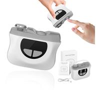 Cortaúñas eléctrico 2 en 1, cortaúñas automático, para guardar restos de uñas, 3 velocidades, lima de uñas eléctrica con bolsa de almacenamiento LED para bebés, personas mayores, adultos