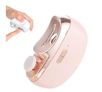 Cortaúñas eléctrico 2025, cortaúñas eléctrico automático 2 en 1 con pulido, cortaúñas eléctrico automático con luz (rosa)