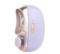 Cortauñas Eléctrico 2025 nuevo, 3 en 1 Cortaúñas Automático y Pulidor, 2 velocidades Cortauñas Eléctrica Ajustable Automático con Luz LED y Recargable por USB (Morado)