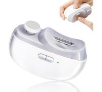 Cortauñas Eléctrico 2025 nuevo, 3 en 1 Cortaúñas Automático y Pulidor, 2 velocidades Cortauñas Eléctrica Ajustable Automático con Luz LED y Recargable por USB, para bebés, Mayores y Adultos (Blanco)