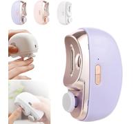 Cortaúñas Eléctrico 2026 Electric Nail Clipper, 3 in 1 Cortauñas Inteligente Fácil, Herramienta Eléctrica de Cuidado Uñas con Luz LED Cortauña s Indoloro para Uñas Gruesas, Artritis (Purple)