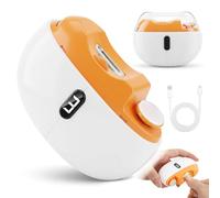 Cortauñas Electrico, 2026 Nuevo 3 en 1 Cortaúñas Automático y Pulidor con Luz LED, 3 Velocidades Ajustable Cortauñas Eléctrico, Cortador de Uñas Eléctrico para Niños, Adultos, Ancianos (Naranja)
