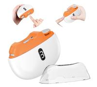 Cortauñas Eléctrico, 3 en 1 Nuevo Cortaúñas Automático y Pulidor, con Luz LED y Recargable por USB, 3 velocidades Cortauñas Eléctrica Ajustable Automático, para bebés, adultos y ancianos - Naranja