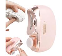 Cortauñas Eléctrico 3 en 1, Ponchado Automático De Uñas,Recortador De Uñas Inalámbrico,Sin Ruido, Operación A Un Tacto, Personas Mayores Y Adultos, Lima De Uñas Portátil Para Niños (Rosa)