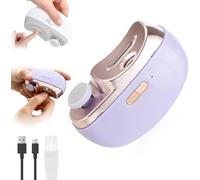 Cortauñas Eléctrico 3 en 1, Ponchado Automático De Uñas,Recortador De Uñas Inalámbrico,Sin Ruido, Operación A Un Tacto, Personas Mayores Y Adultos, Lima De Uñas Portátil Para Niños (Púrpura)