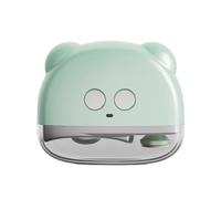 Cortaúñas eléctrico, 3 en 1, pulido y almacenamiento de fragmentos con luz LED, recortador de uñas para personas mayores, niños y adultos (verde)