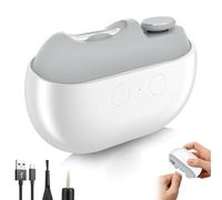 Cortaúñas eléctrico 3 en 1, recortador automático mejorado con luz LED para uñas gruesas, herramienta de cuidado de uñas segura para personas mayores, niños y adultos (blanco)