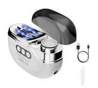 Cortaúñas eléctrico 4 en 1, cortaúñas eléctrico con LED, regulación de 3 niveles, lima de uñas portátil para niños, para niños, adultos y personas mayores (color blanco)