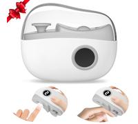 Cortaúñas Eléctrico, Actualización 2026 Cortaúñas Eléctrico Automático 3 en 1, 3 Velocidades Ajustable Uñas Eléctrico Tijeras, Con Iluminación LED, Ideal para Adultos, Personas Mayores y Niños - Gris