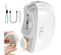 Cortaúñas eléctrico, adecuado para uñas anchas o gruesas, pulidor automático portátil 2 en 1 con iluminación y 2 ajustes de velocidad, recortador de uñas con puerto de carga tipo C