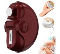 Cortaúñas eléctrico automático 2 en 1, cortaúñas eléctrico 2024, recargable por USB, inalámbrico, kit de lima de uñas eléctrica de 2 velocidades, juego de manicura profesional y pedicura (rojo)